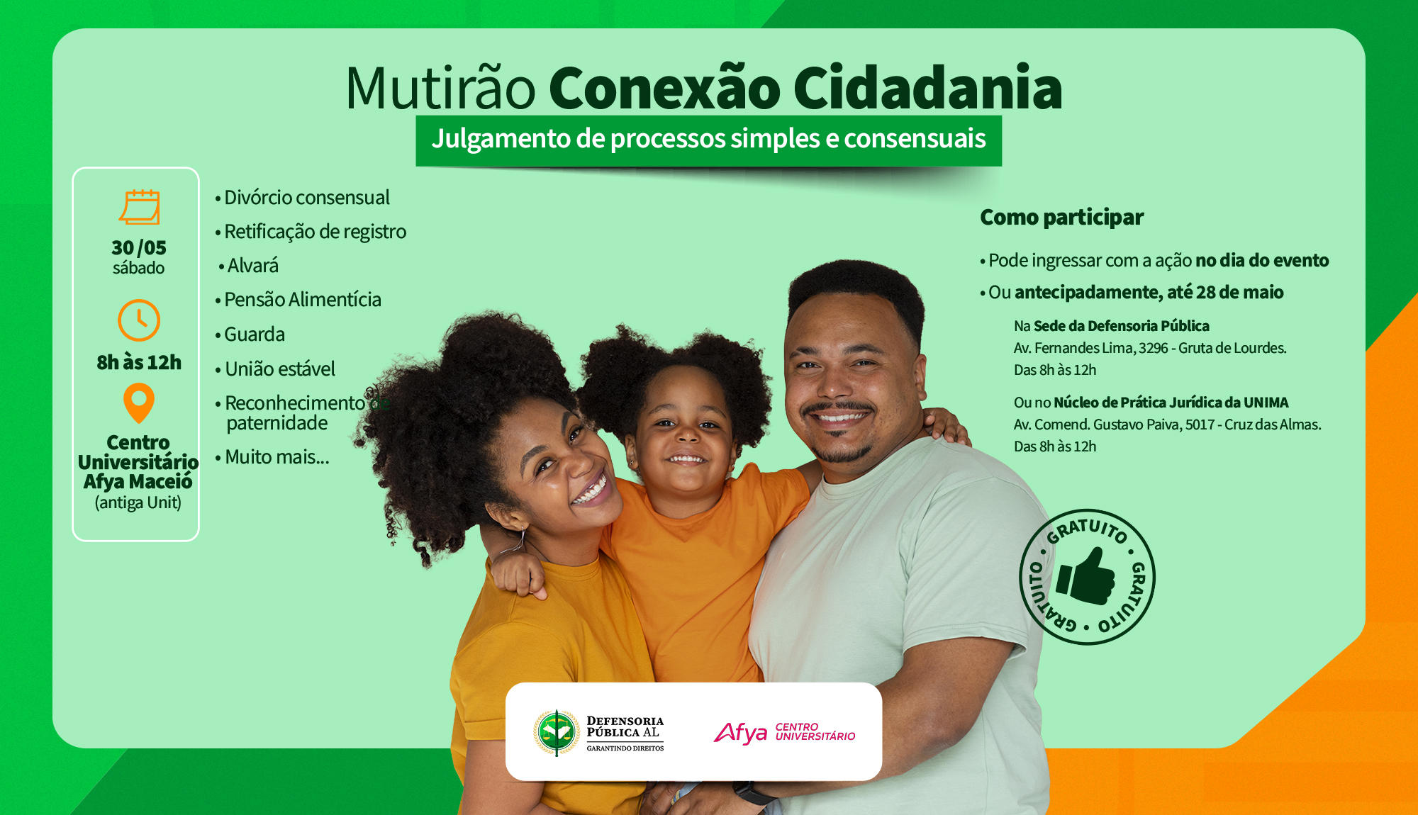 Maio Verde: mutirão da Defensoria promove cidadania e justiça em Maceió