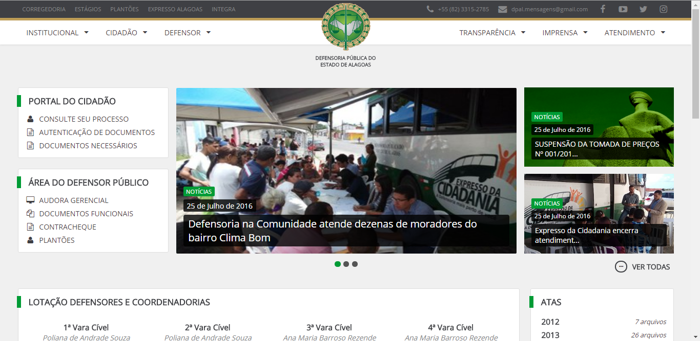Defensoria Pública lança novo site e Portal do Cidadão nesta sexta-feira